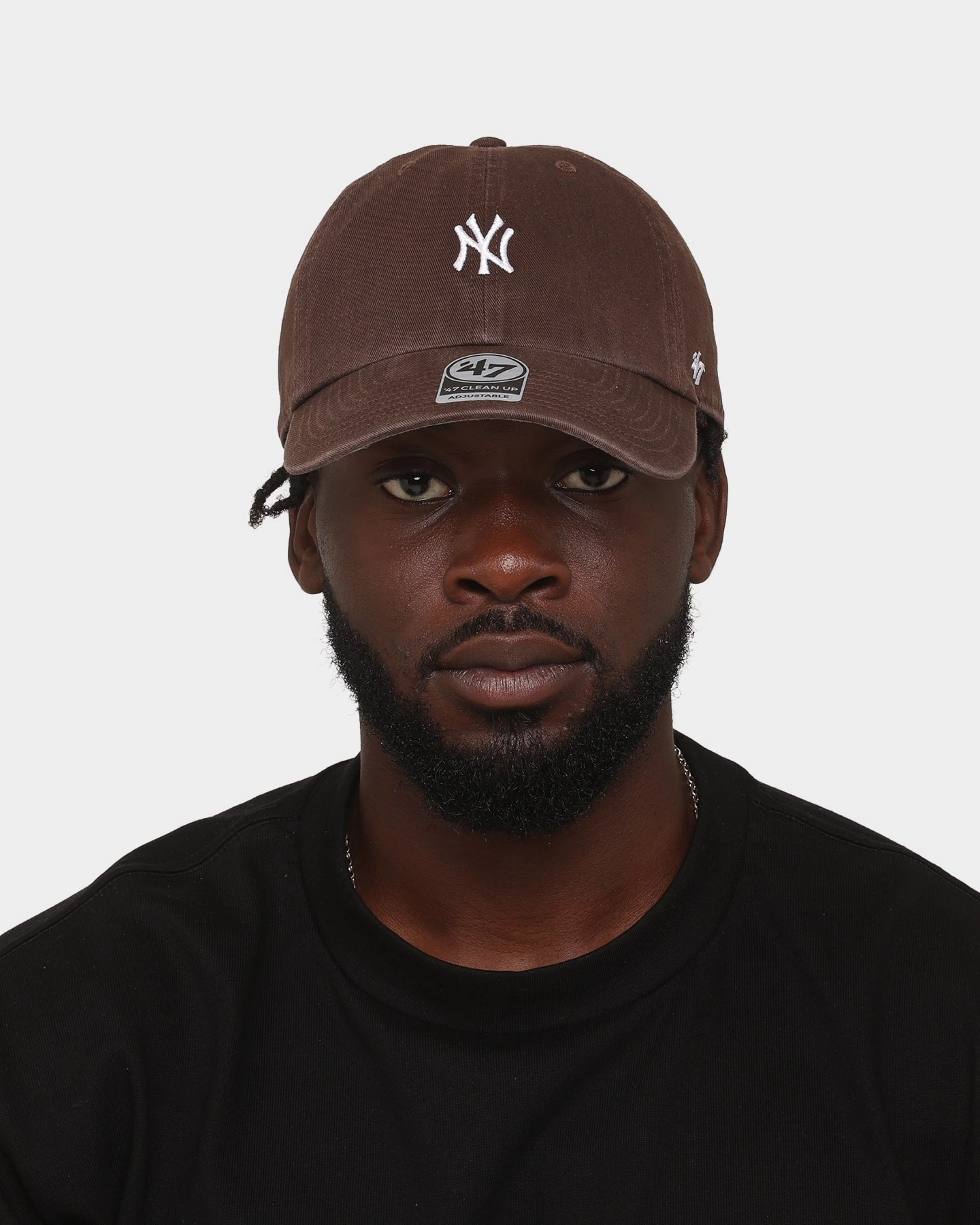 47 Brand New York Yankees Base Runner Clean Up Strapback Brown