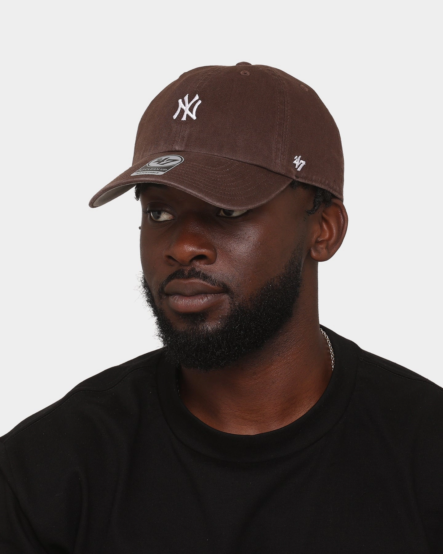 47 Brand New York Yankees Base Runner Clean Up Strapback Brown