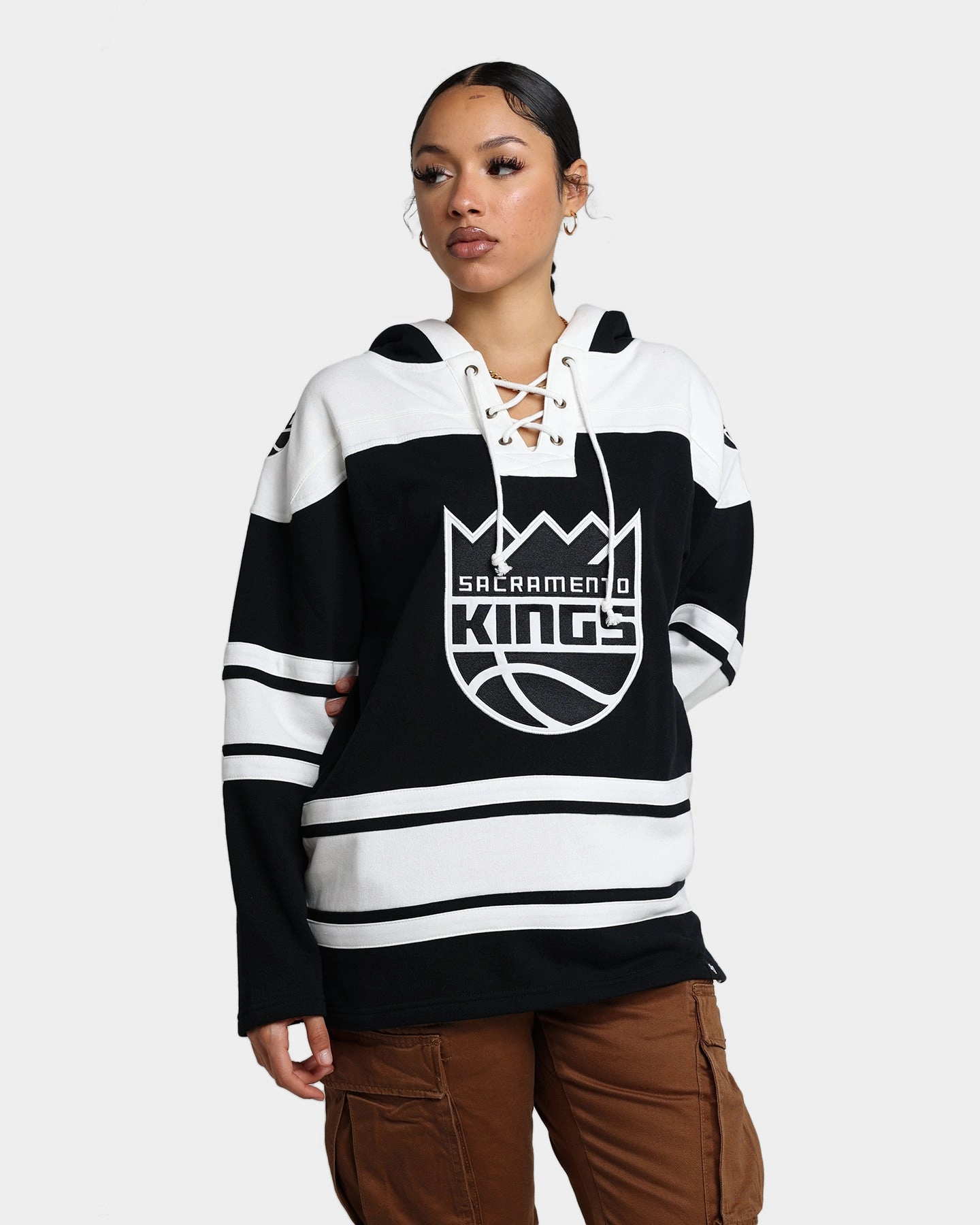 47 Brand Sacramento Kings Superior Lacer Hoodie Jet Black