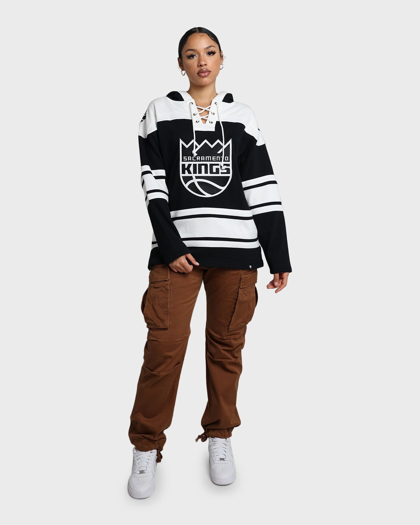 47 Brand Sacramento Kings Superior Lacer Hoodie Jet Black