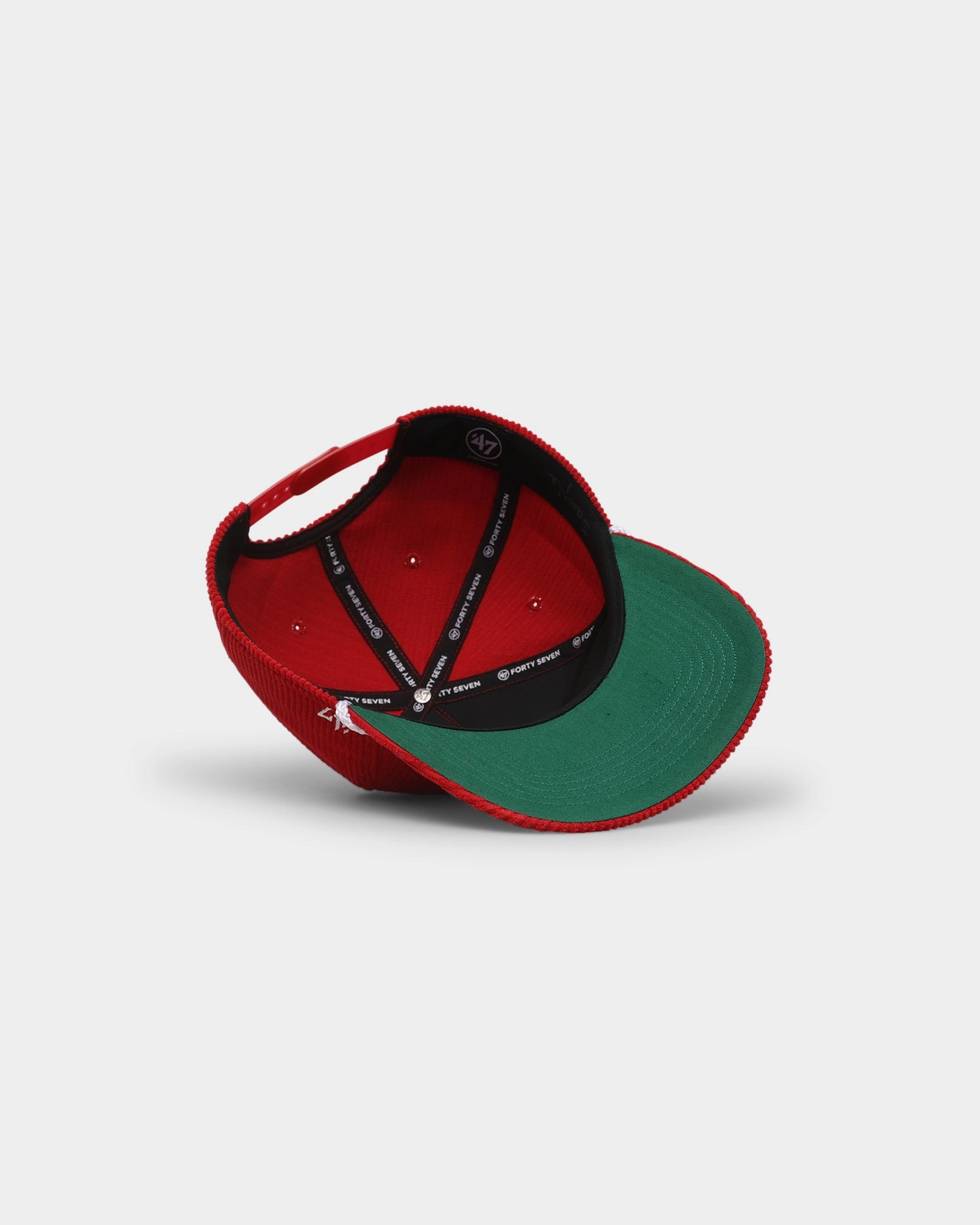 47 Brand UNLV Rebels 'NCAA Corduroy Team Script' Corduroy Crossrope 47 Hitch Snapback Red