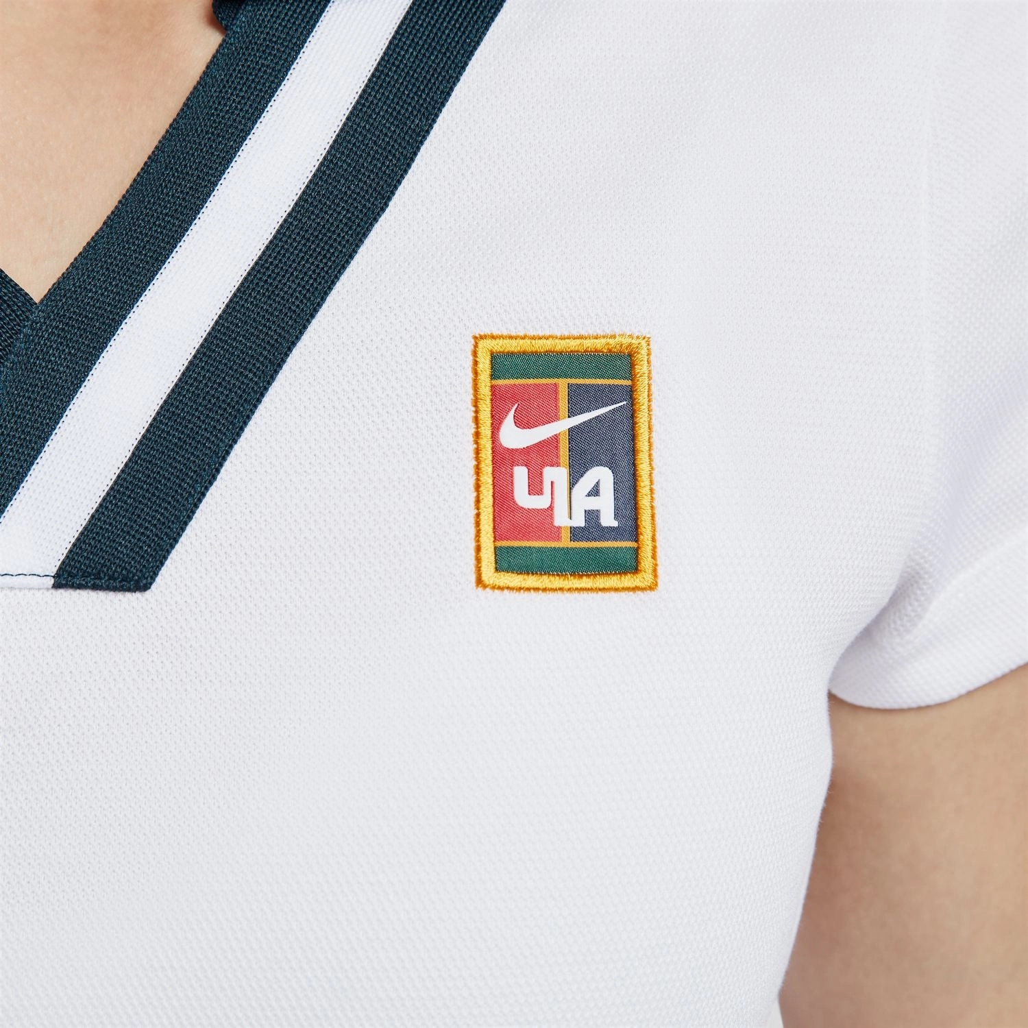 '  YOON Polo Top 'White Armory Navy'