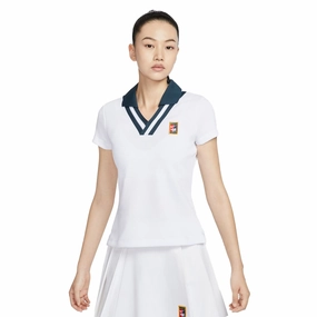 '  YOON Polo Top 'White Armory Navy'
