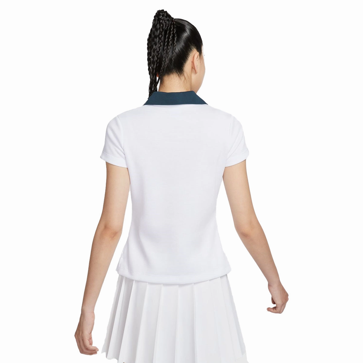'  YOON Polo Top 'White Armory Navy'