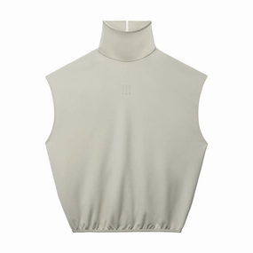   Fear Of God Athletics Suede Fleece Sleeveless Mock Neck Tee 'Sesame'
