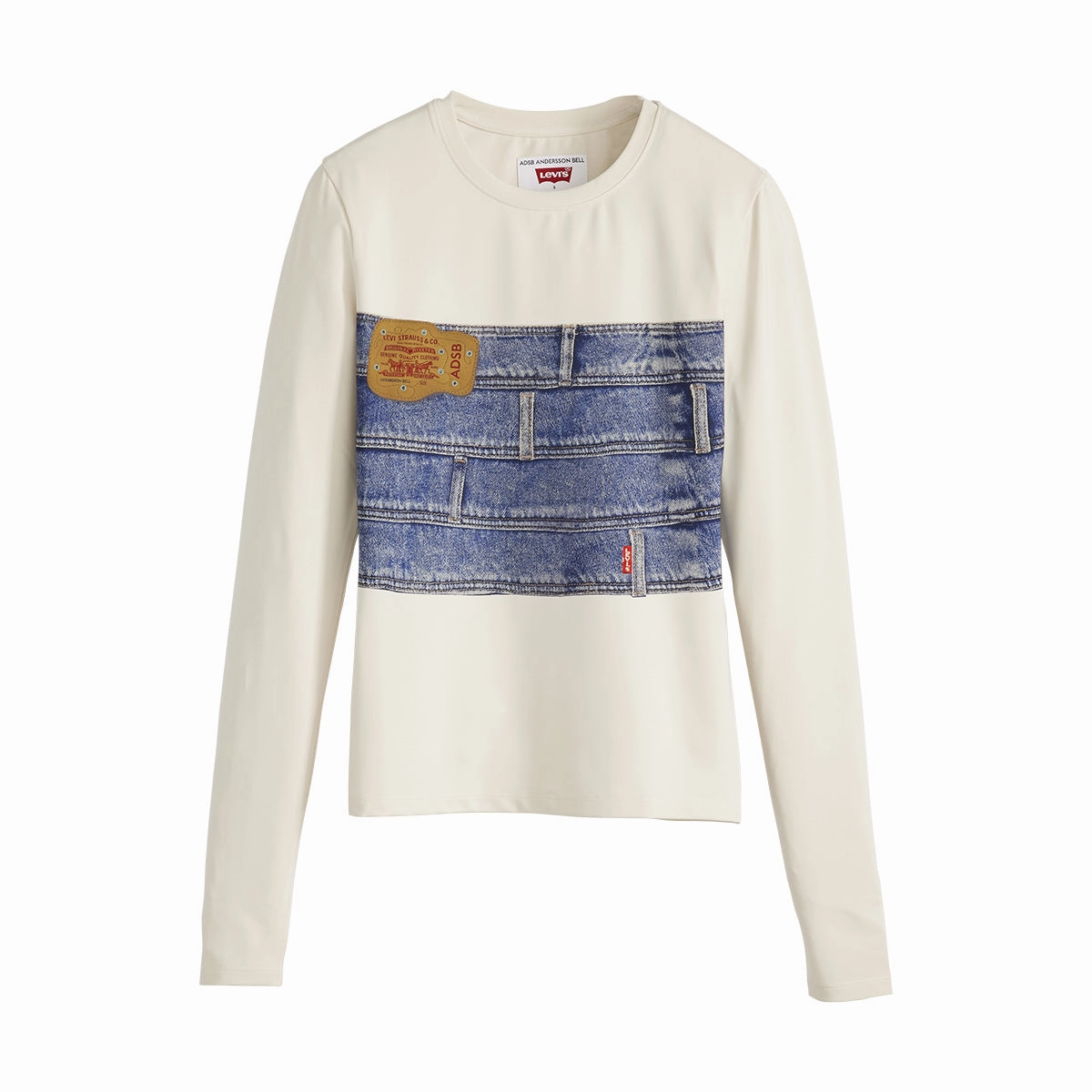   Levi's Second Skin Trompe L'eoil Denim Top 'Multi'