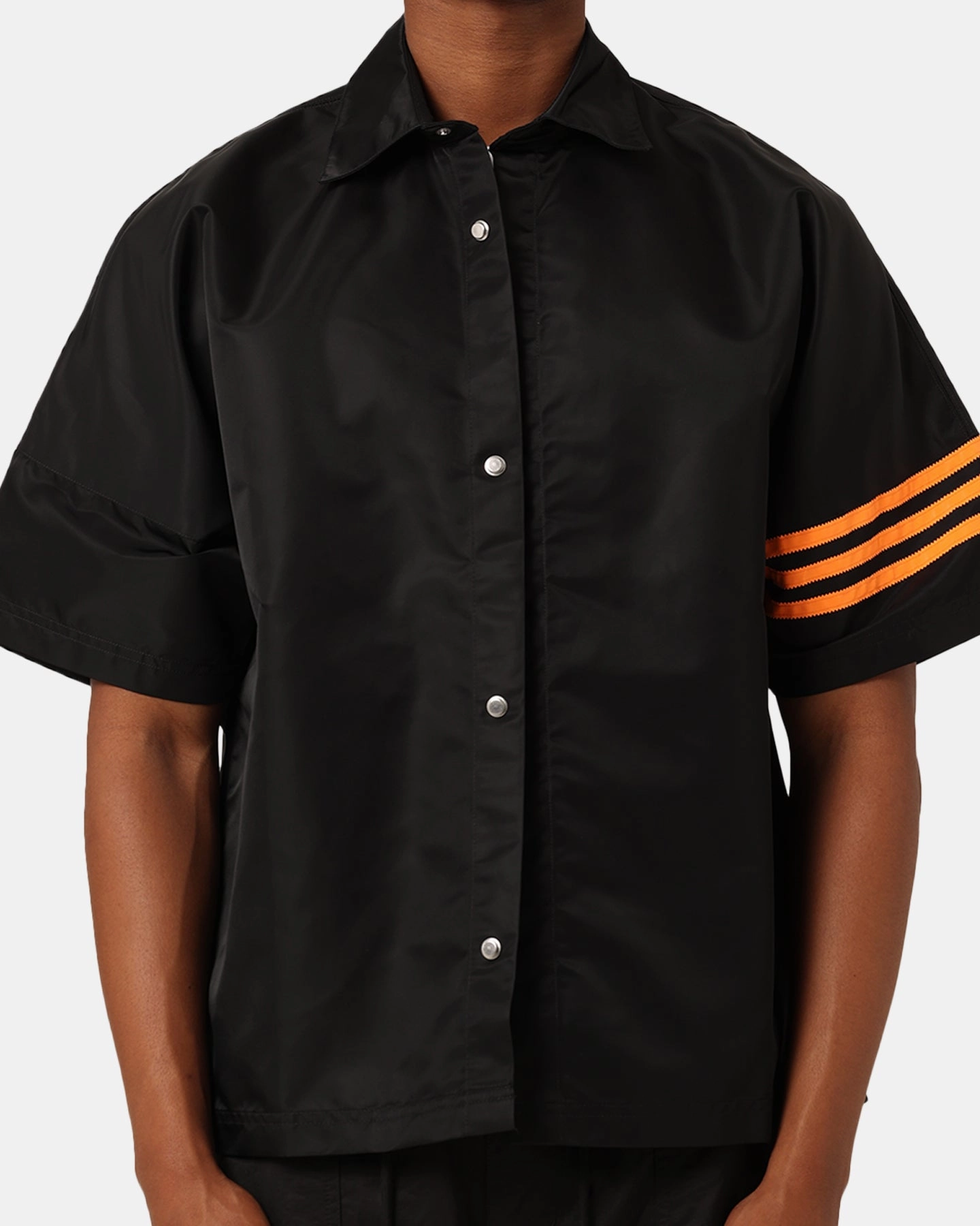 Adidas Neuclassics  Short Sleeve Over Shirt Black/Semi Impact Orange