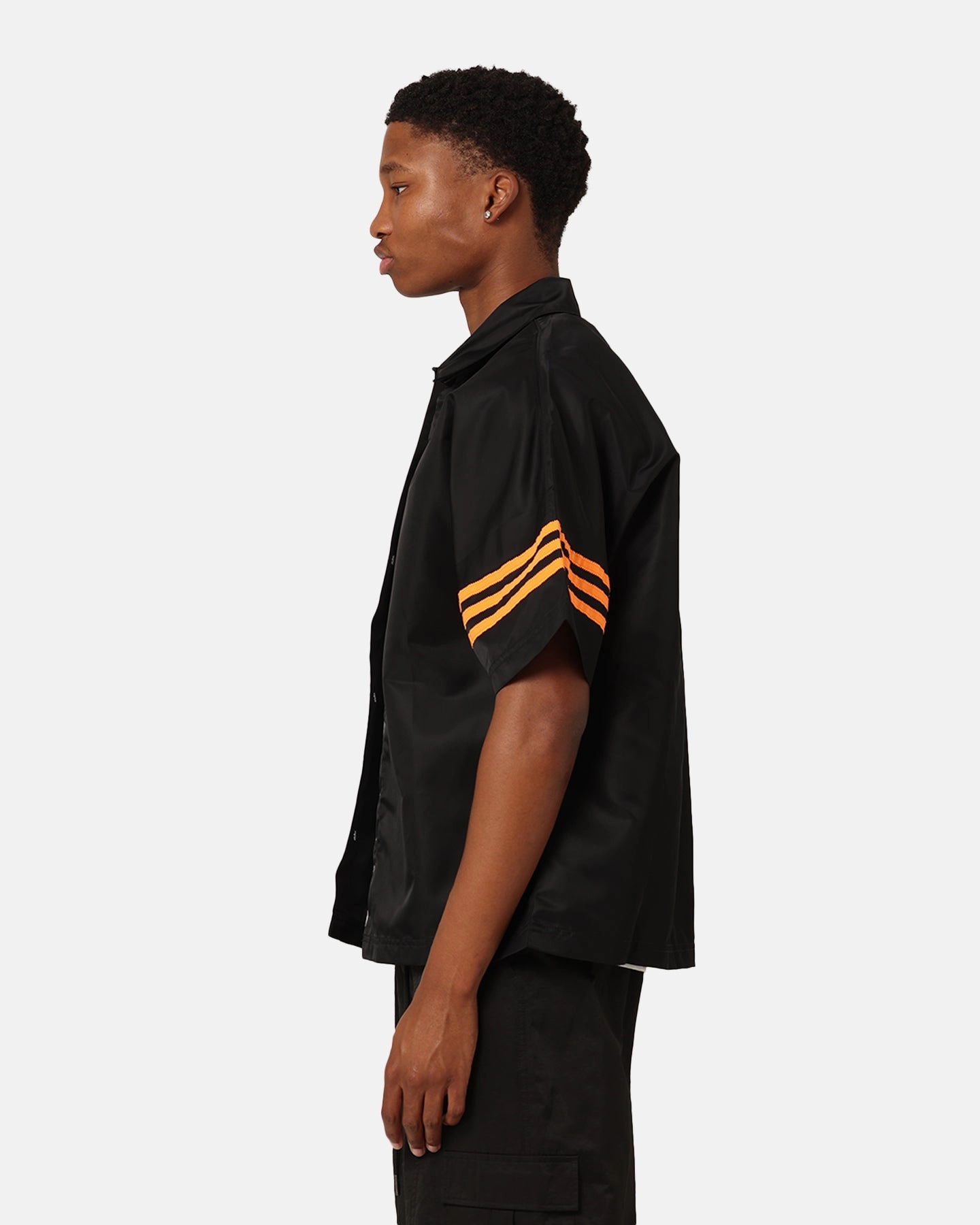 Adidas Neuclassics  Short Sleeve Over Shirt Black/Semi Impact Orange