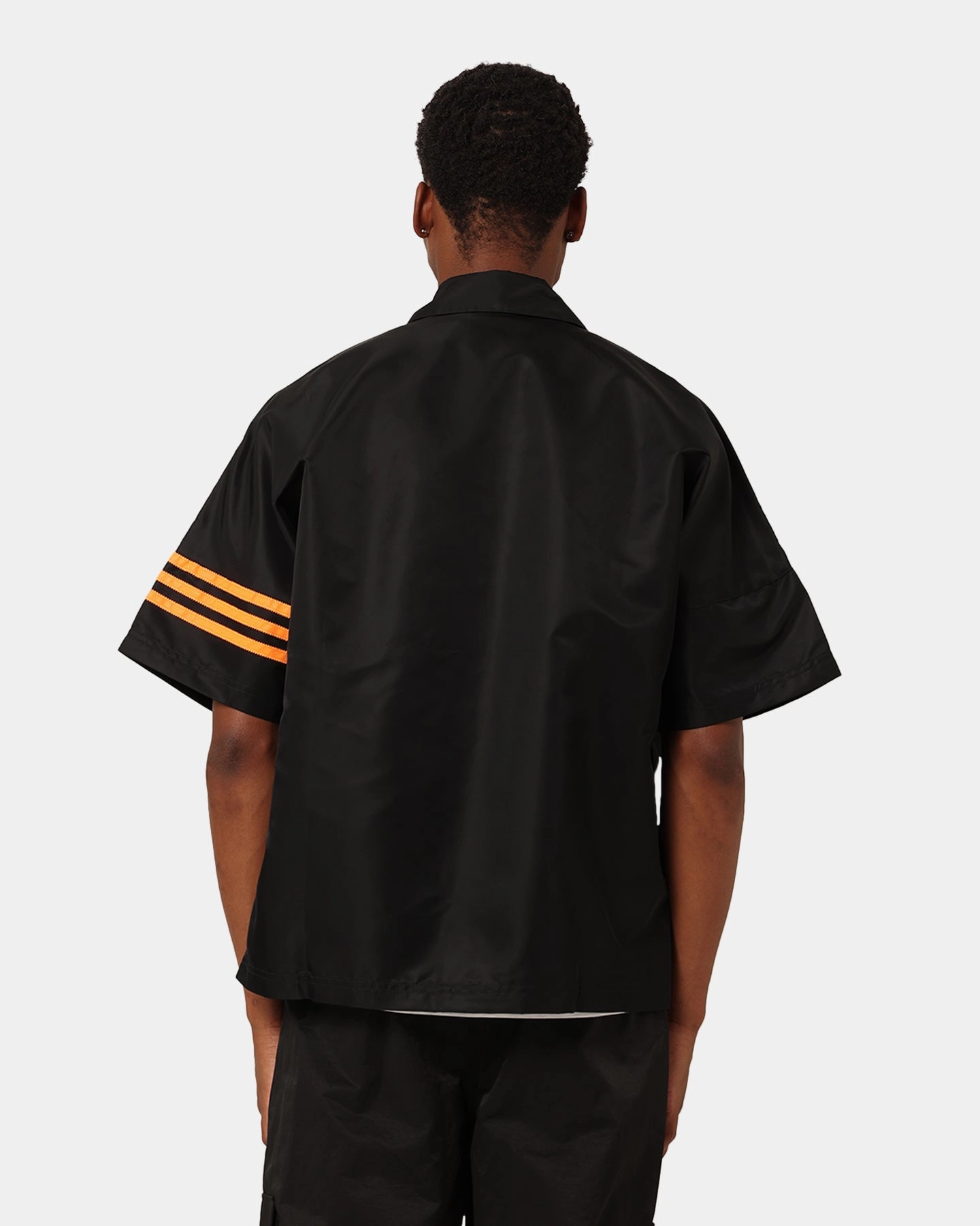 Adidas Neuclassics  Short Sleeve Over Shirt Black/Semi Impact Orange