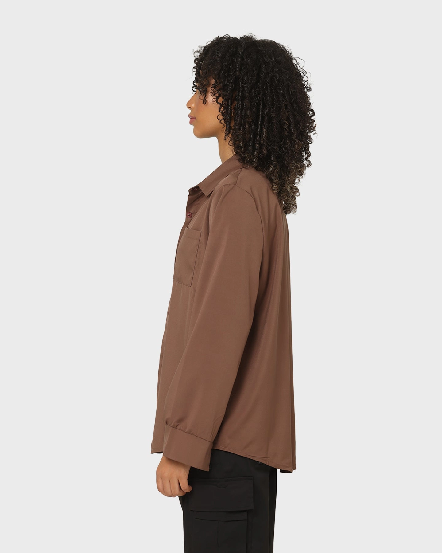 Adidas Women's Modica Button Up Shirt Brown