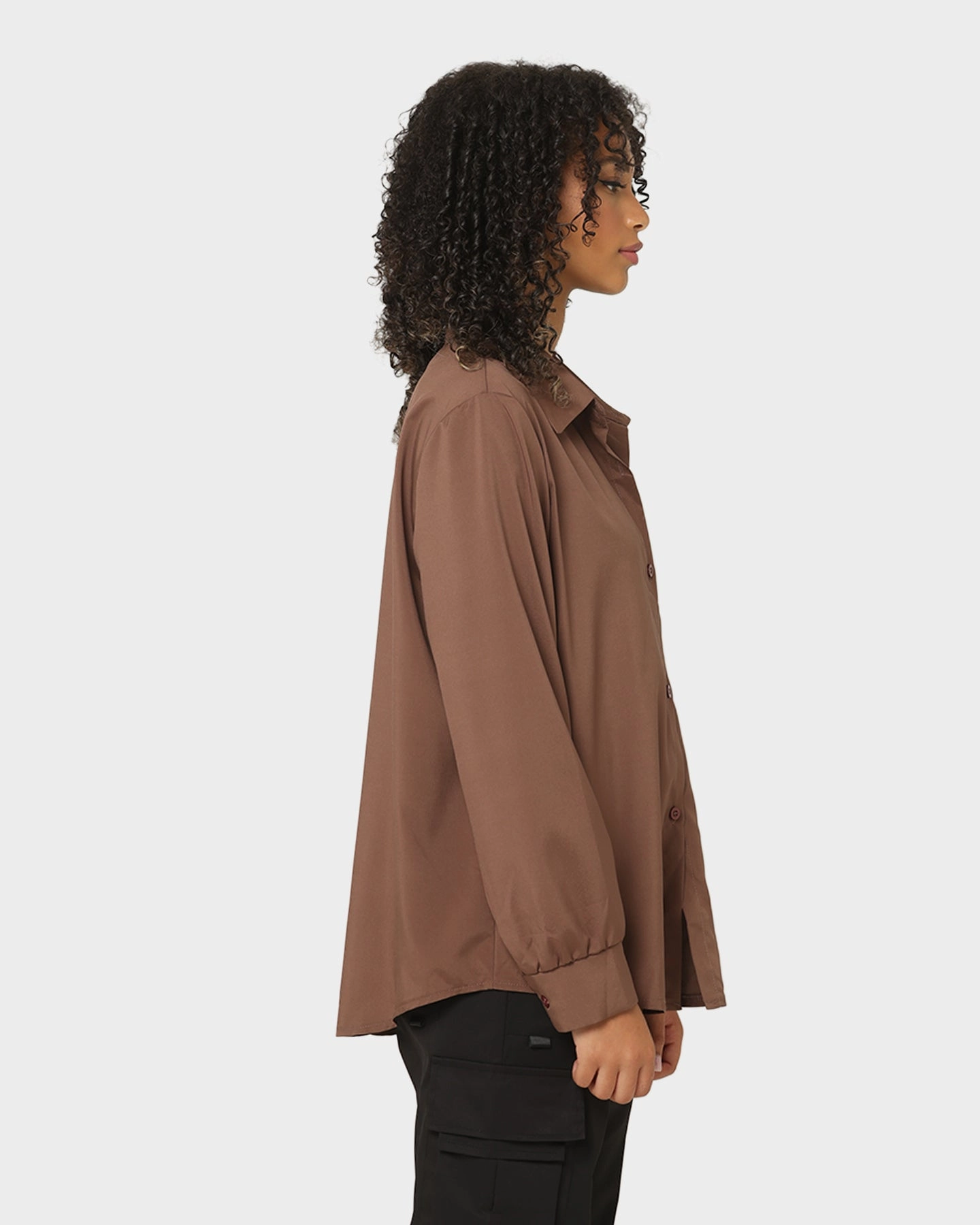 Adidas Women's Modica Button Up Shirt Brown