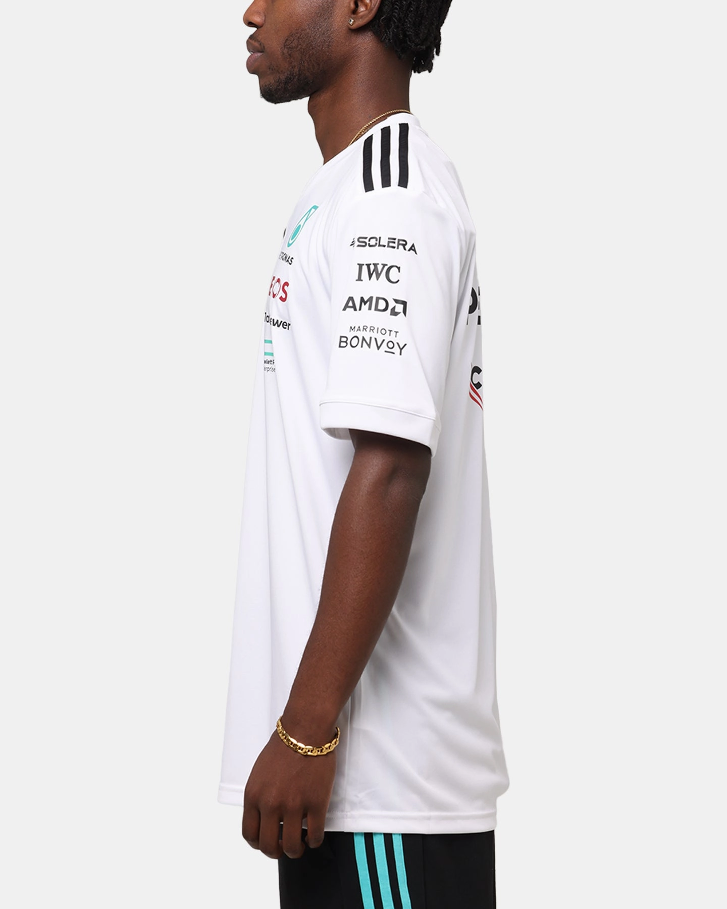 adidas x Mercedes-AMG PETRONAS Formula One F1 2025 Team Driver T-Shirt White