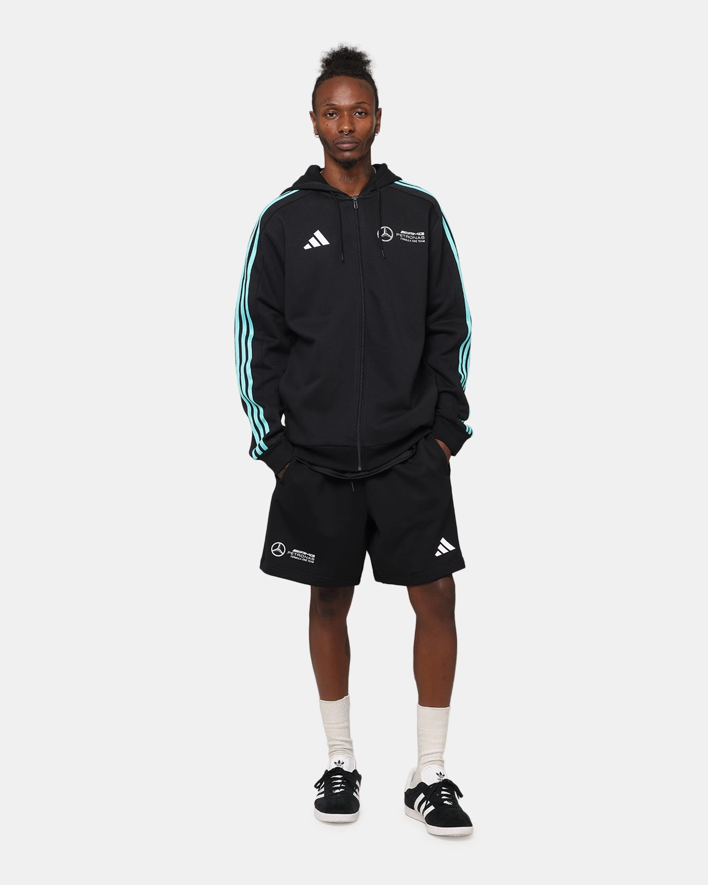 adidas x Mercedes-AMG PETRONAS Formula One F1 DNA Full-Zip Hoodie Black/White