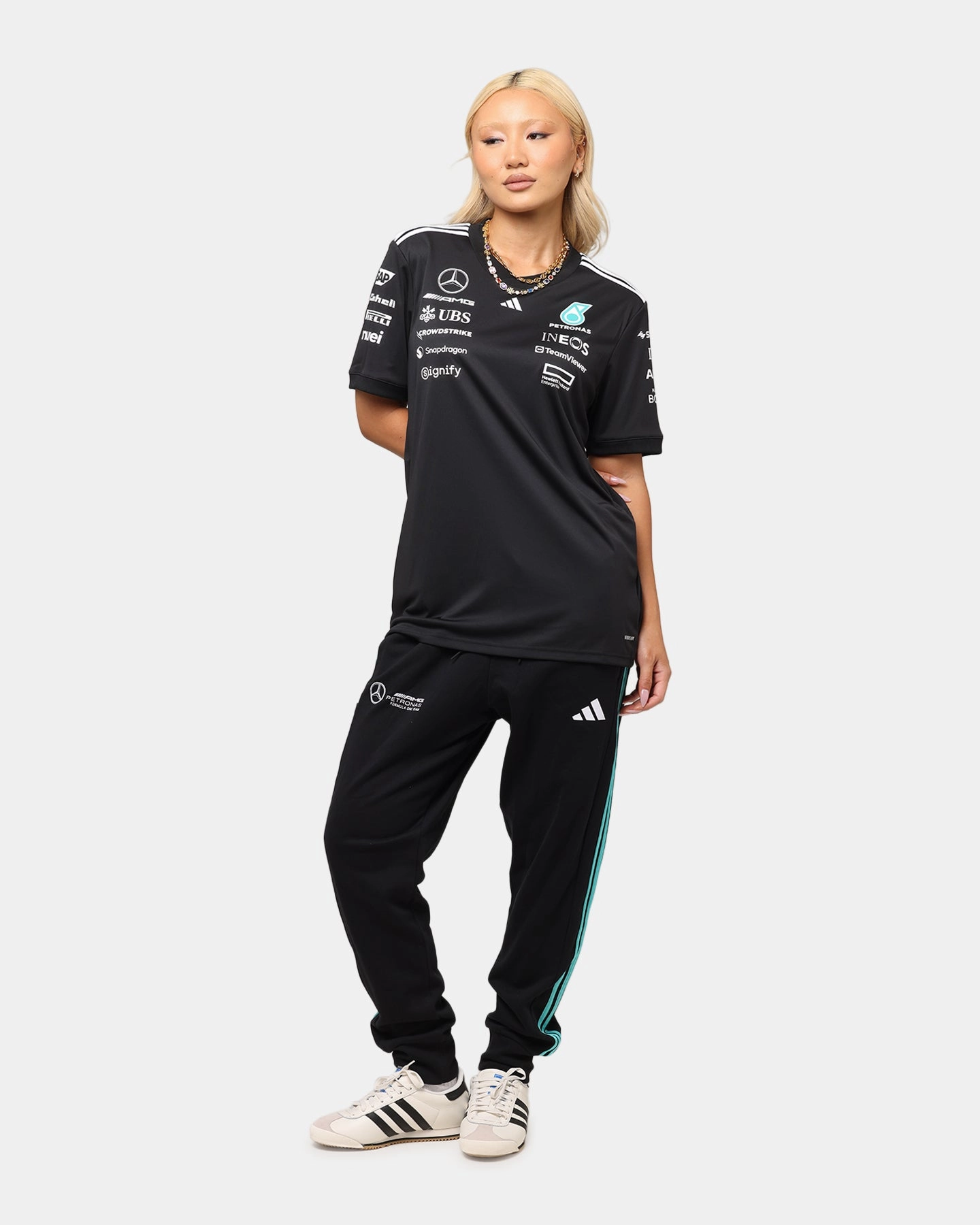 adidas x Mercedes-AMG PETRONAS Formula One F1 DNA Joggers Black/White