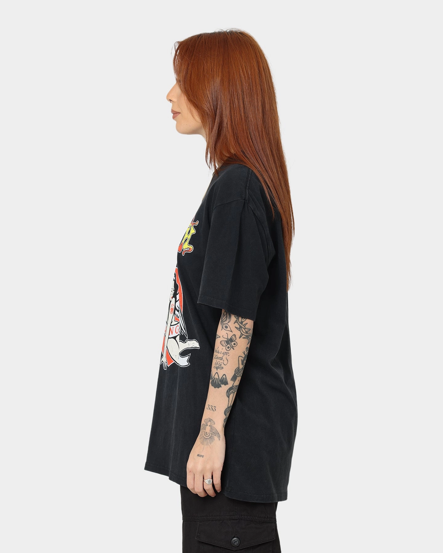 Aerosmith Angel Heart Vintage T-Shirt Washed Black