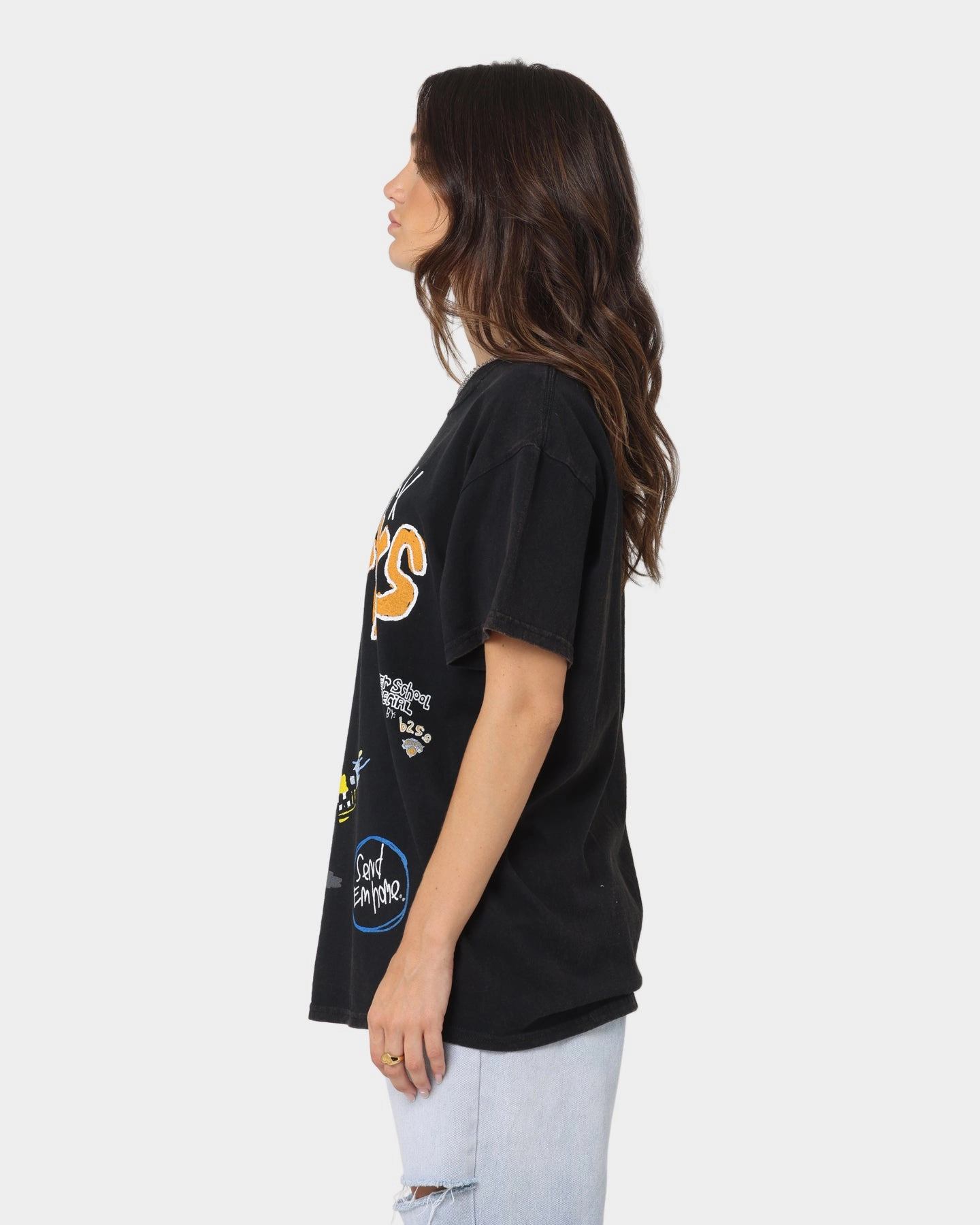 After School Special New York Knicks T-Shirt Black Wash