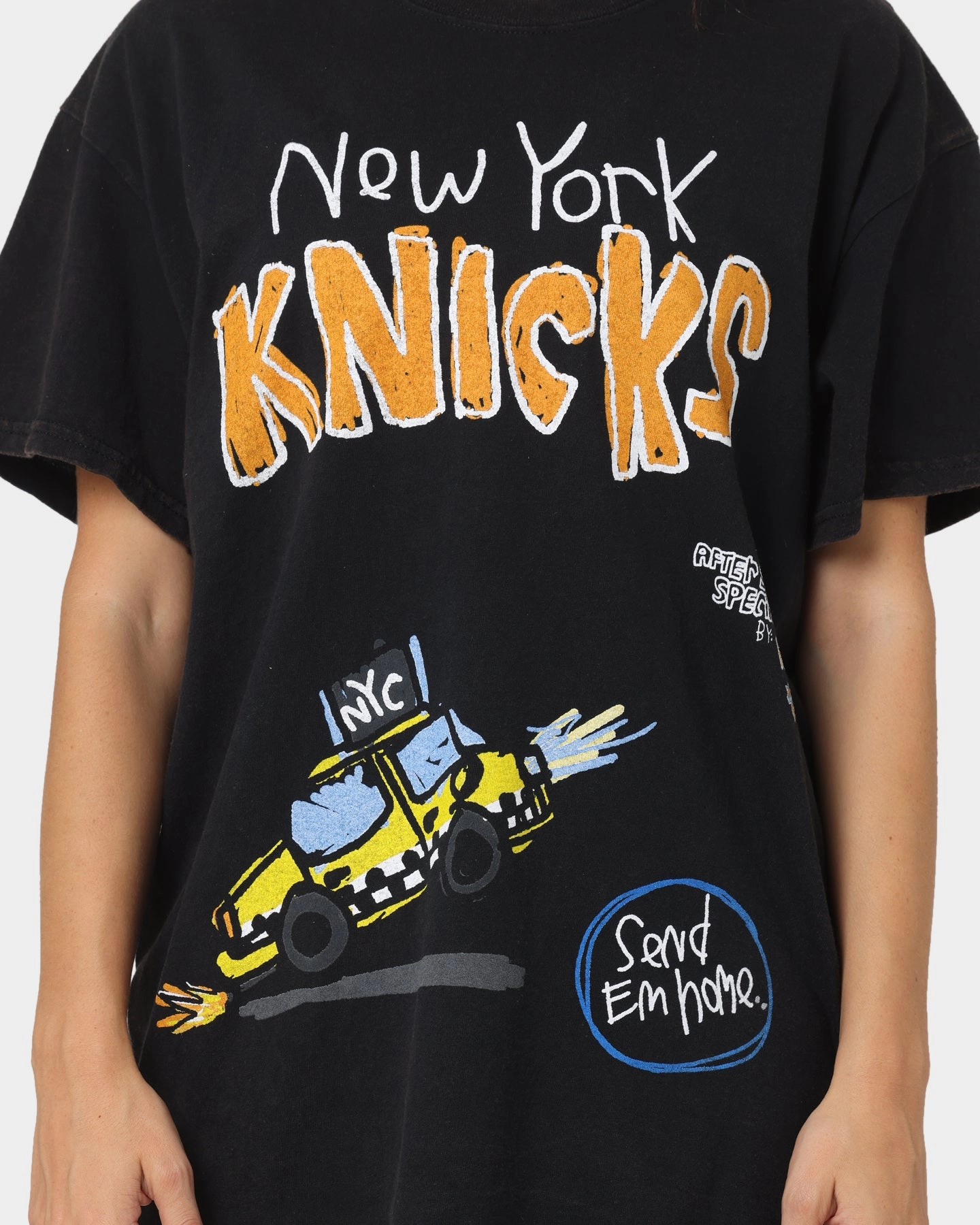 After School Special New York Knicks T-Shirt Black Wash