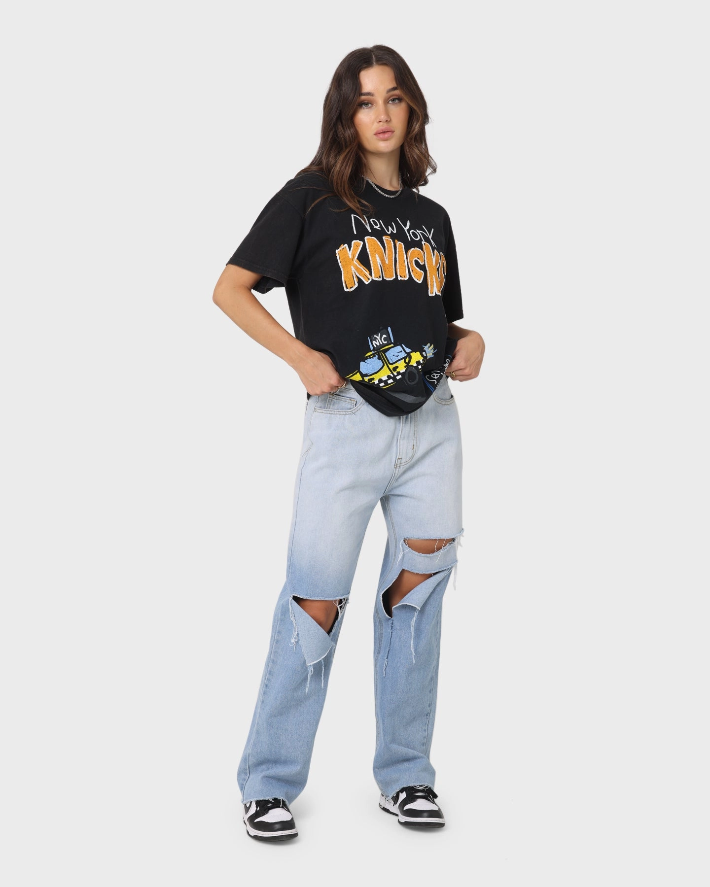 After School Special New York Knicks T-Shirt Black Wash