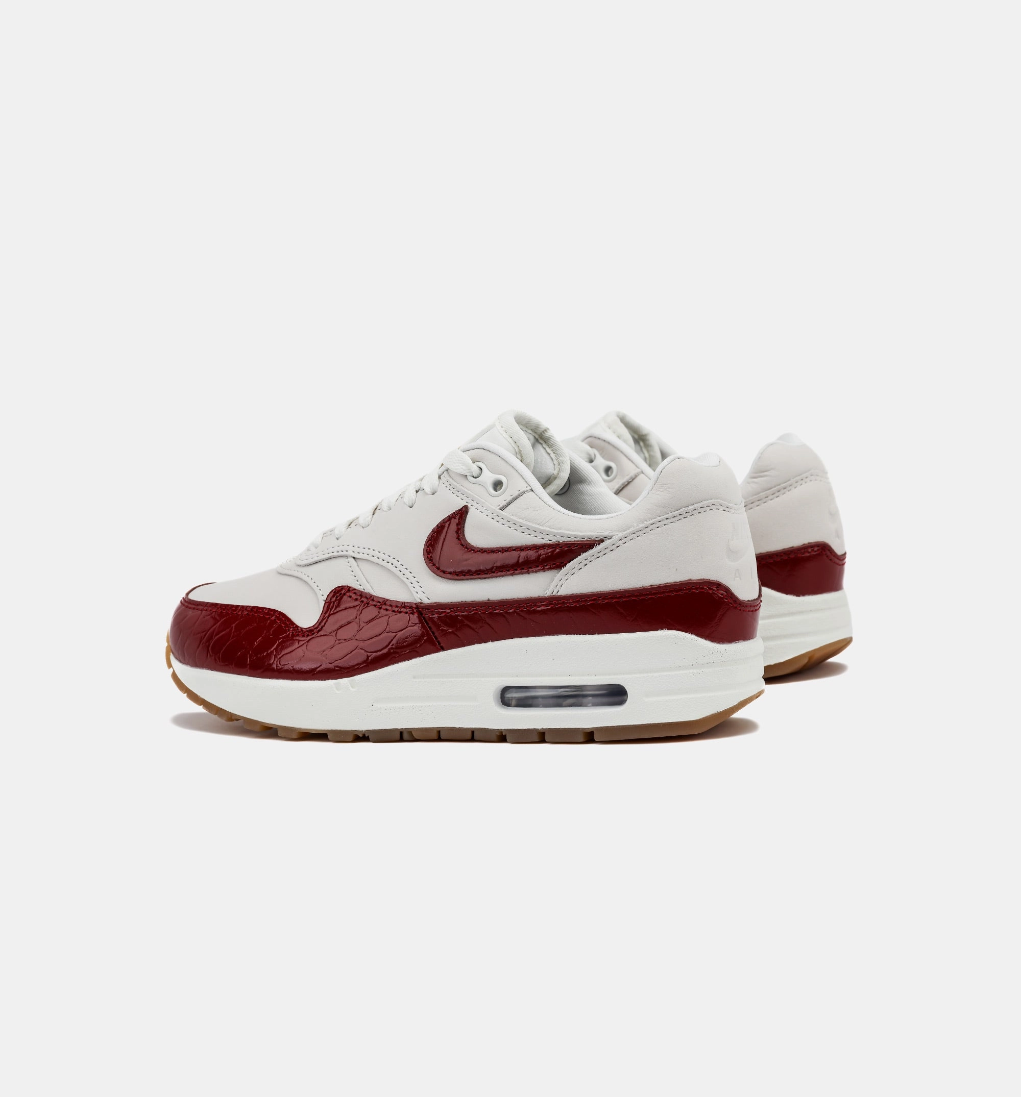 Air Max 1 LX Womens Lifestyle Shoe - Sail/Sail/Gum Light Brown/Team Red