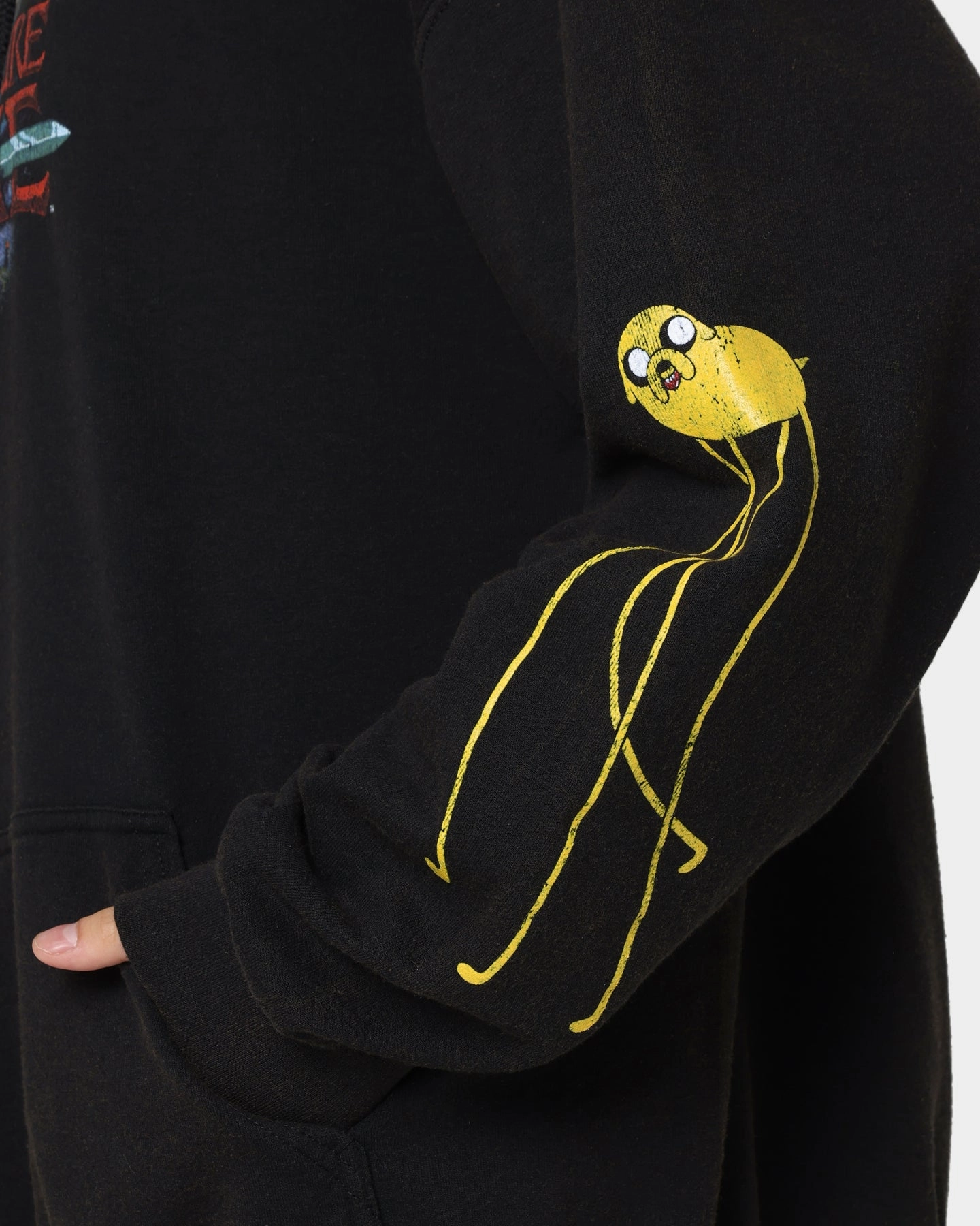 American Thrift X Adventure Time What Time Is It Vintage Hoodie Black Wash