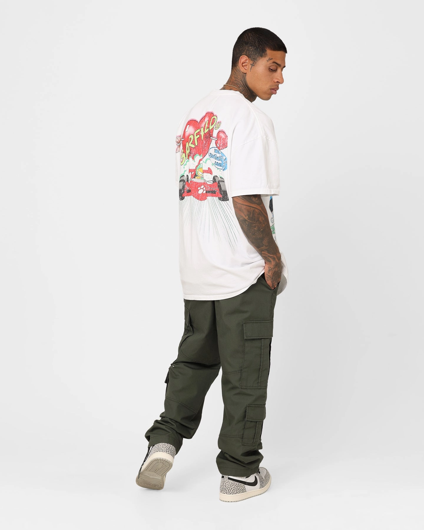 American Thrift X Garfield Race Heavyweight T-Shirt White