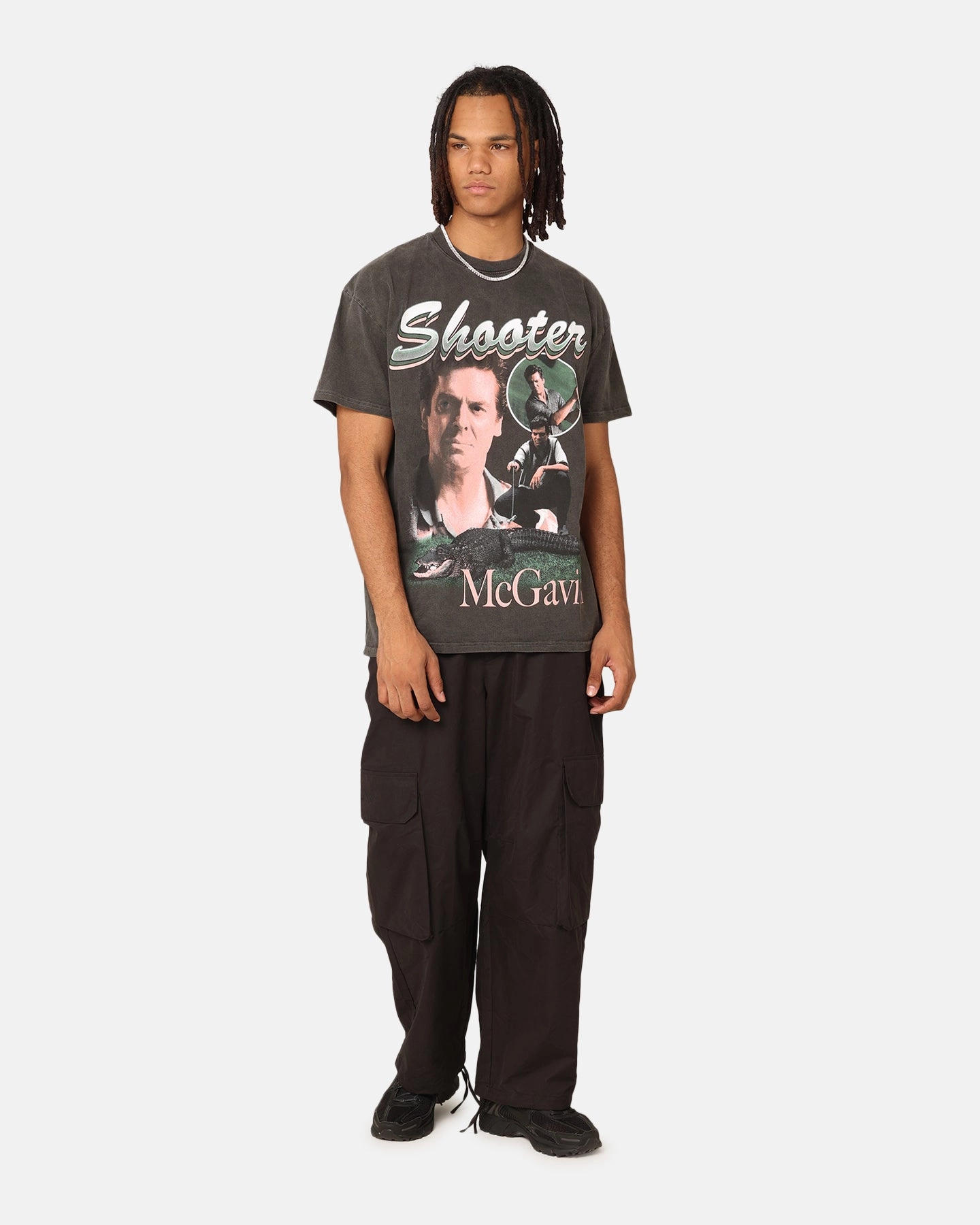 American Thrift X Happy Gilmore Shooter McGavin Heavyweight T-Shirt Black Wash