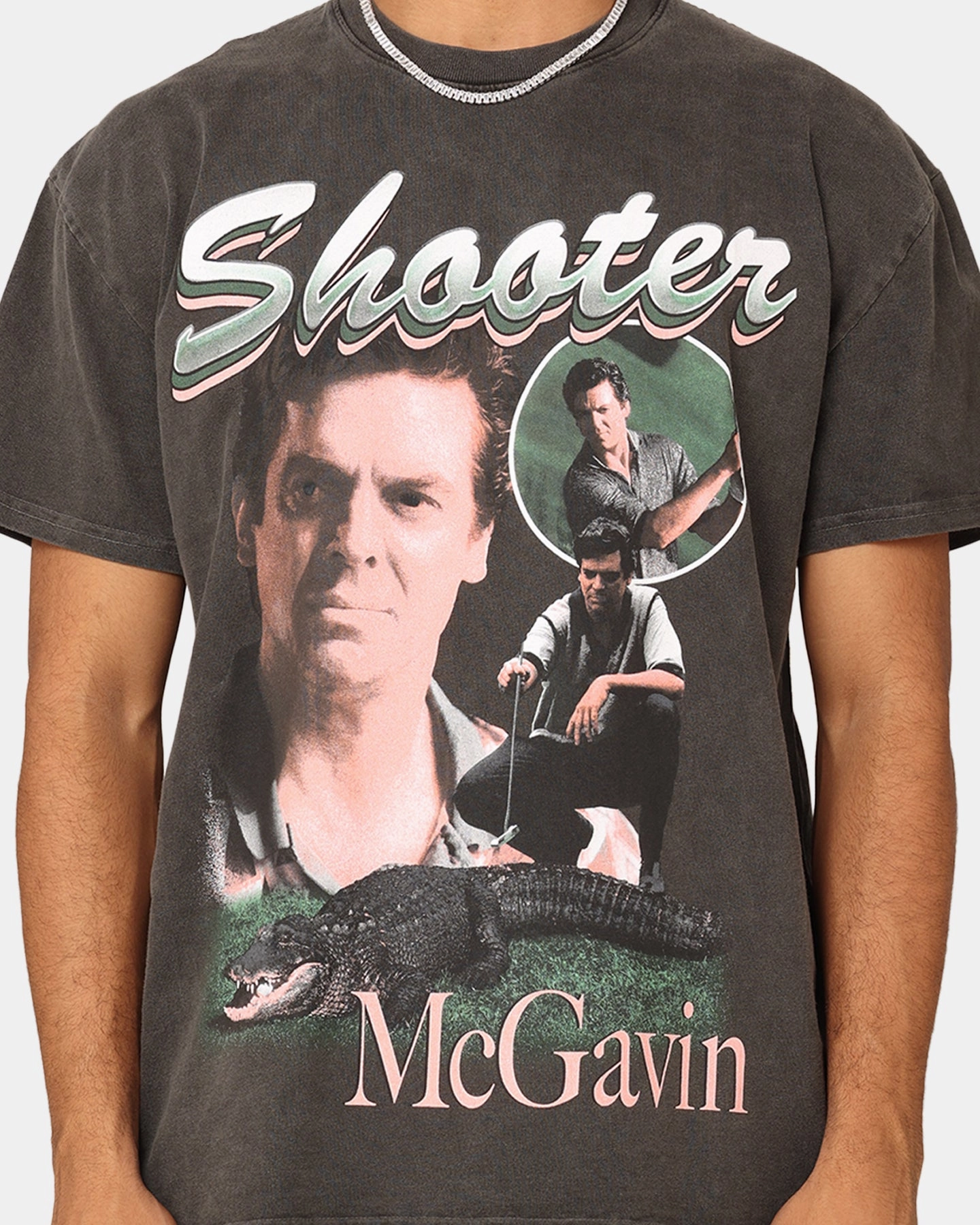 American Thrift X Happy Gilmore Shooter McGavin Heavyweight T-Shirt Black Wash