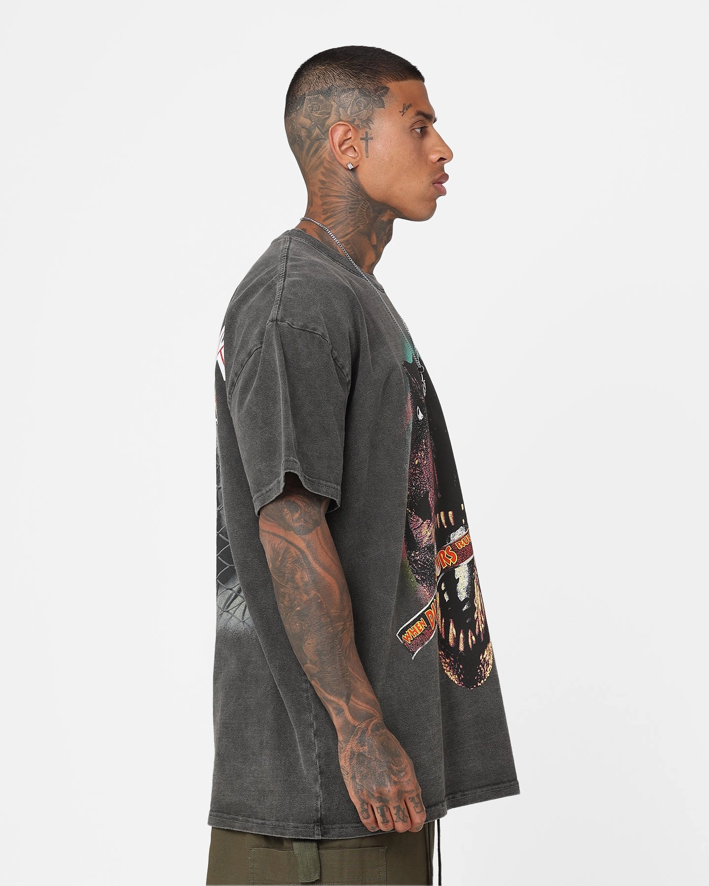 American Thrift X Jurassic Park 30th Anniversary Heavyweight Vintage T-Shirt Black Wash