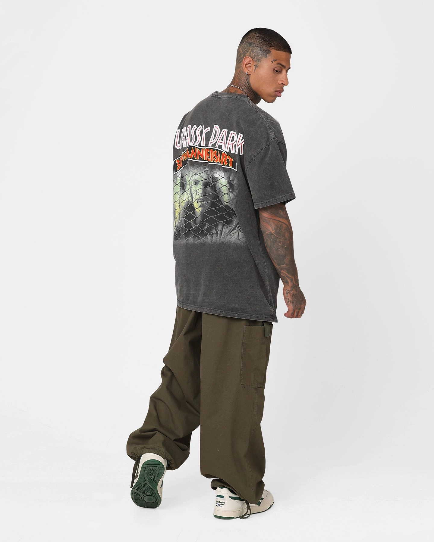 American Thrift X Jurassic Park 30th Anniversary Heavyweight Vintage T-Shirt Black Wash