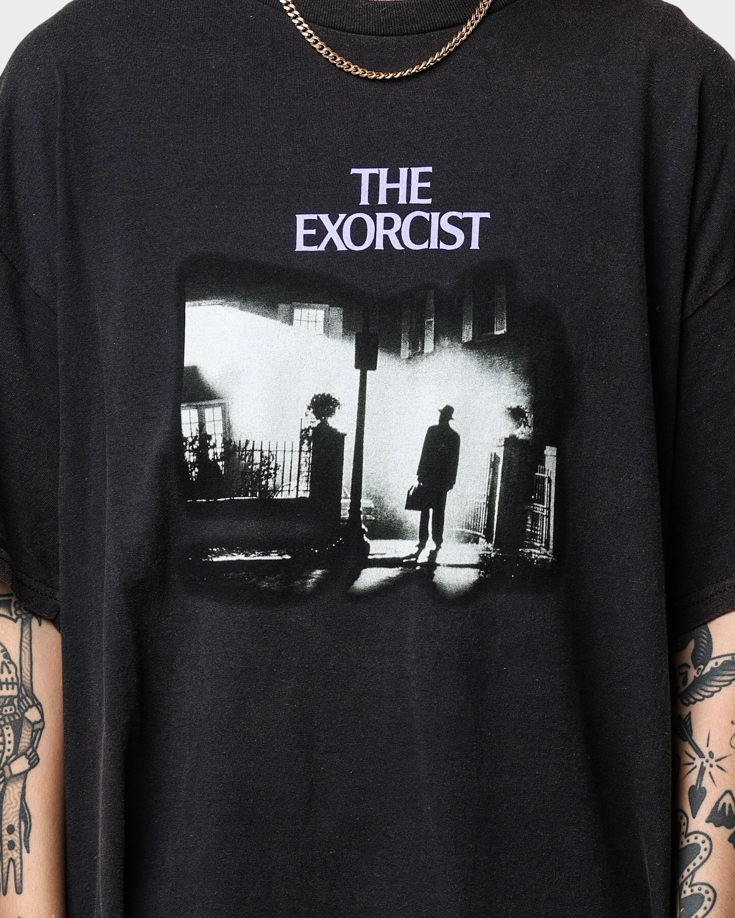 American Thrift X The Exorcist The Exorcist Poster Vintage T-Shirt Black Wash