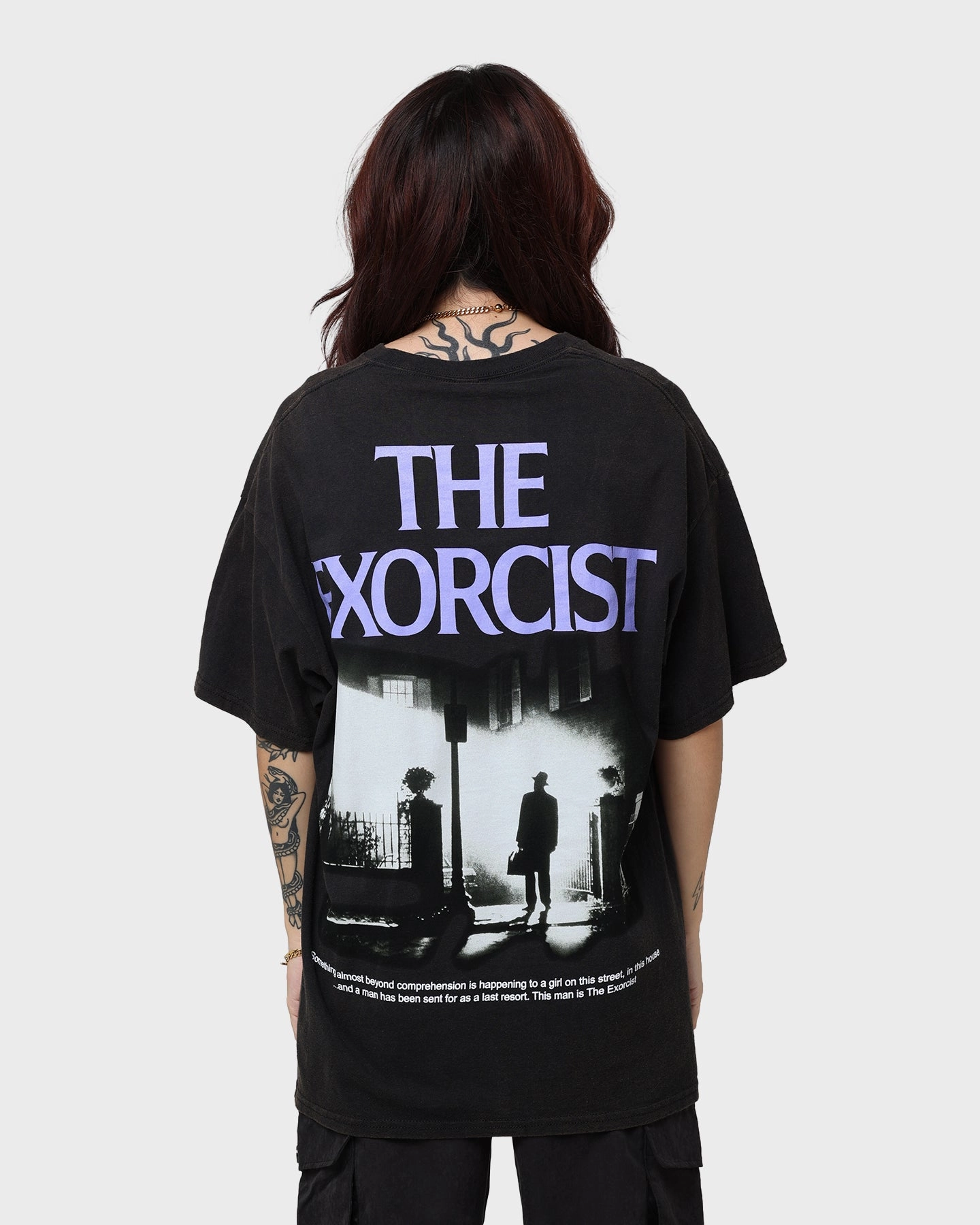 American Thrift X The Exorcist The Exorcist Poster Vintage T-Shirt Black Wash