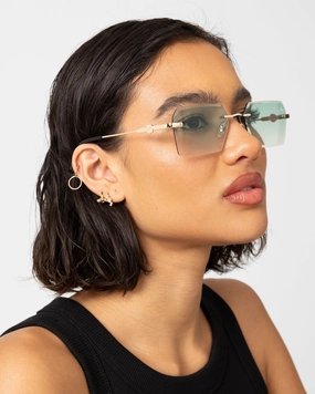 Belvoir & Co Kennedy Sunglasses Green/Gold