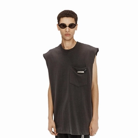 Blue Stem Sleeveless Tee 'Washed Black'