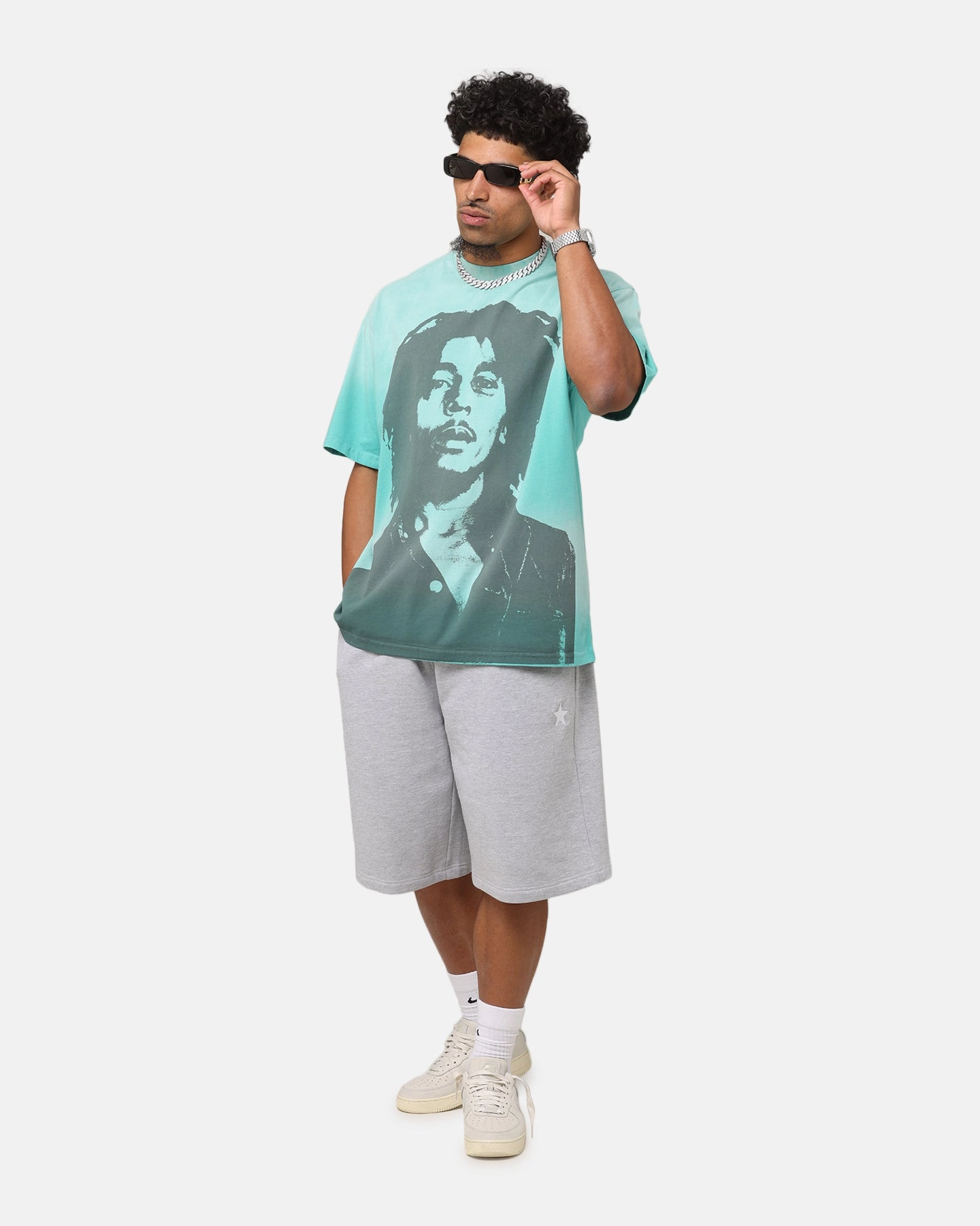 Bob Marley Bob Hem Vintage T-Shirt Washed Blue