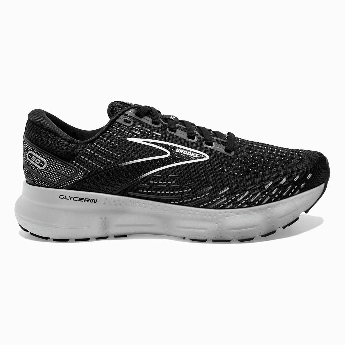Brooks Glycerin 20 - Black - White - Alloy