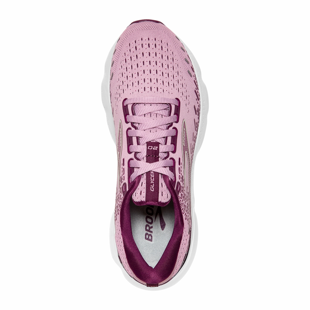 Brooks Glycerin 20 - Mauve - Grape Wine - Grey