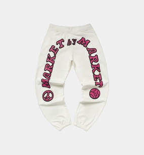 Cali Peace Sweatpants Mens Pant - White