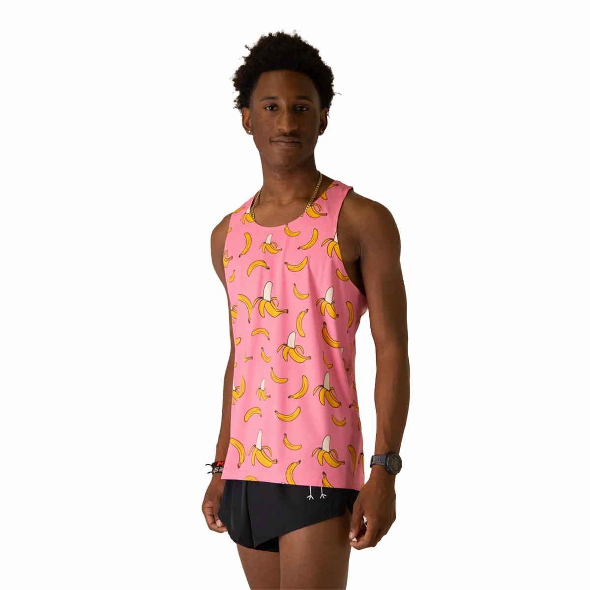 ChicknLegs Preformance Singlet Pink Bananas