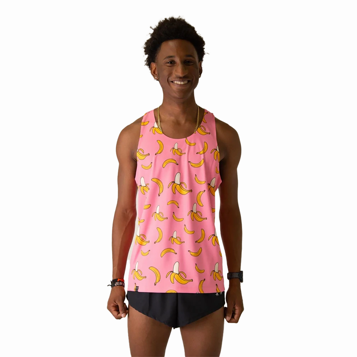 ChicknLegs Preformance Singlet Pink Bananas