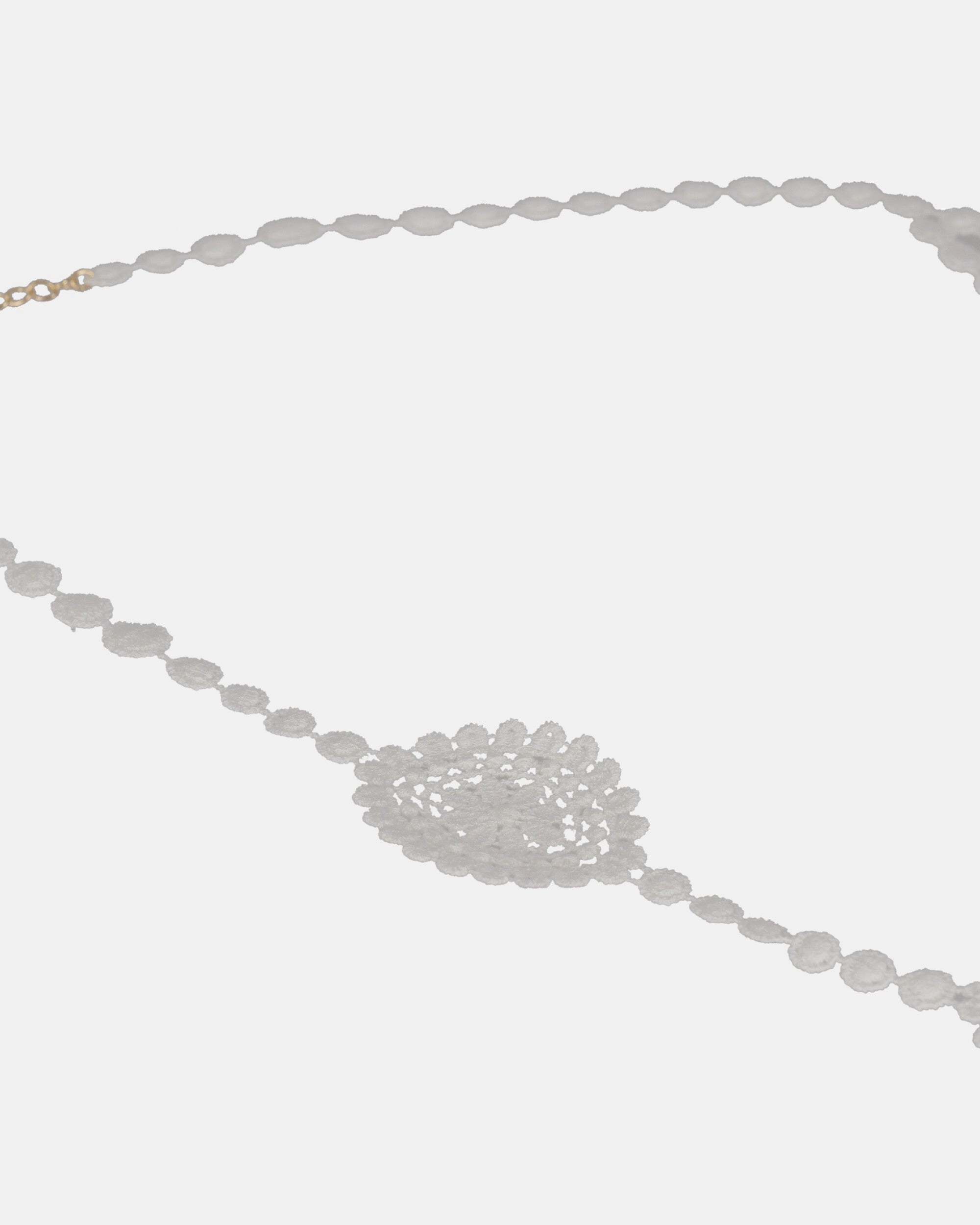 Cotton Lace Bracelet Off White