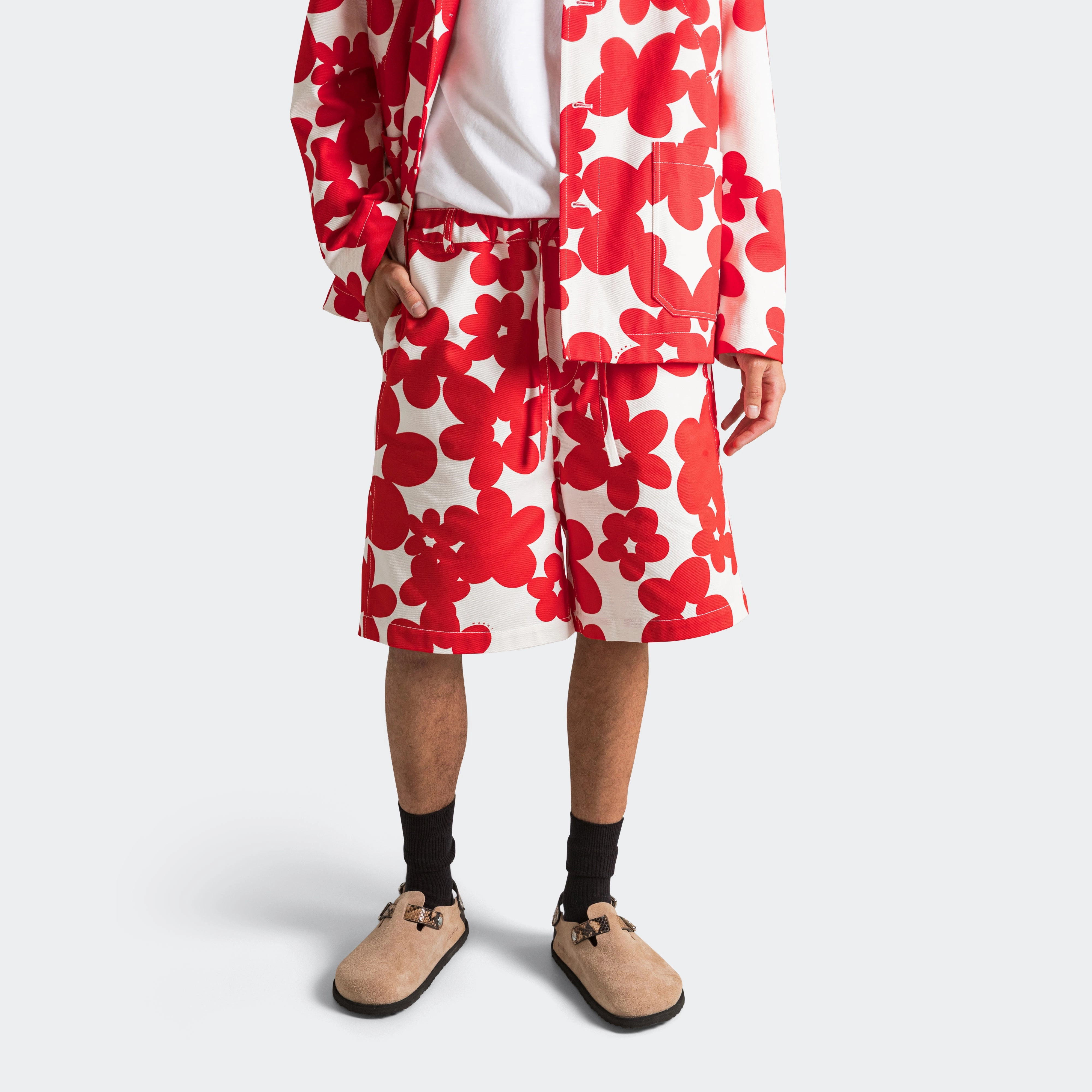 Dillies Gabardine Shorts - Crimson