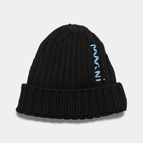 Embroided Logo Beanie - Black