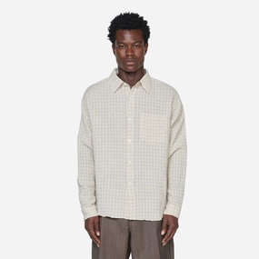 Executive Shirt Beige Structure Check