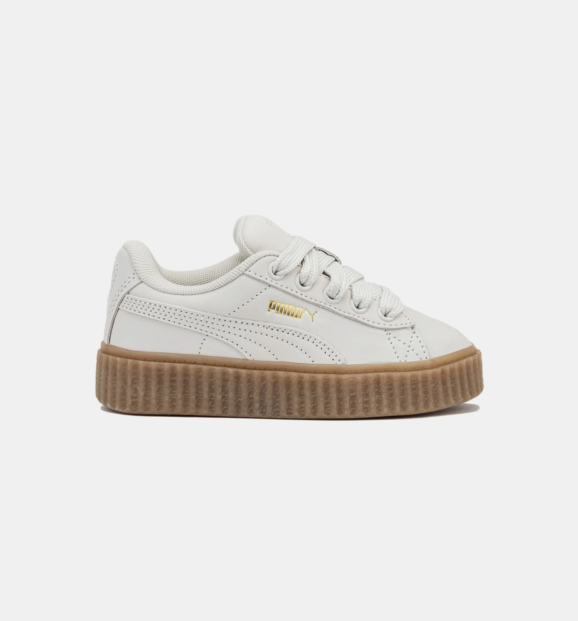 Fenty Creeper Phatty Earth Tone Preschool Lifestyle Shoe - Warm White/Gold/Gum