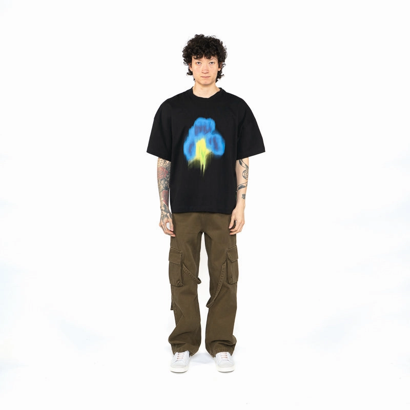 Flaneur Blurred Flower Tee - Black