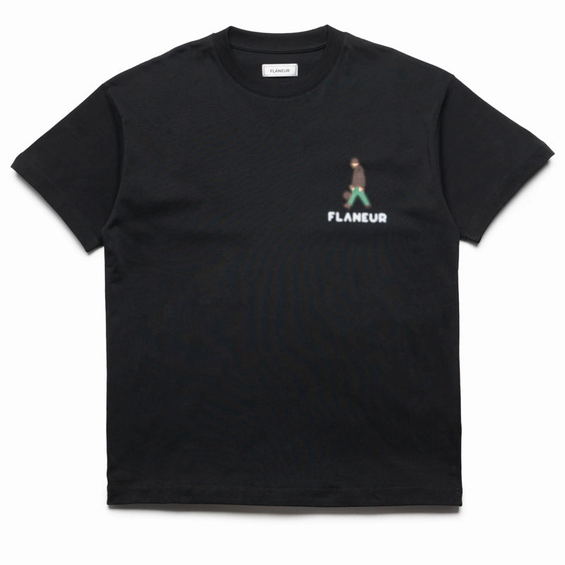 Flaneur Blurred Stroller Tee - Black