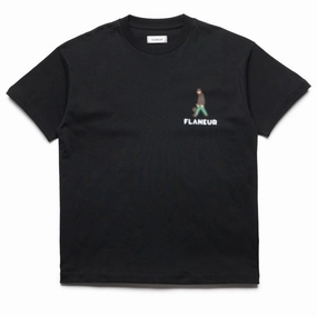 Flaneur Blurred Stroller Tee - Black