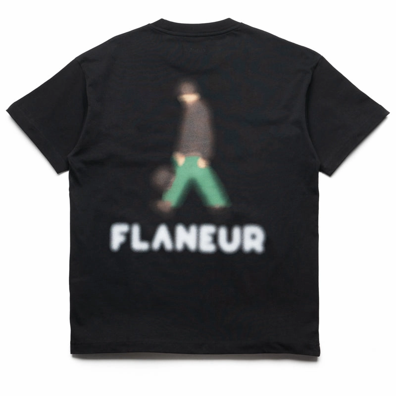 Flaneur Blurred Stroller Tee - Black
