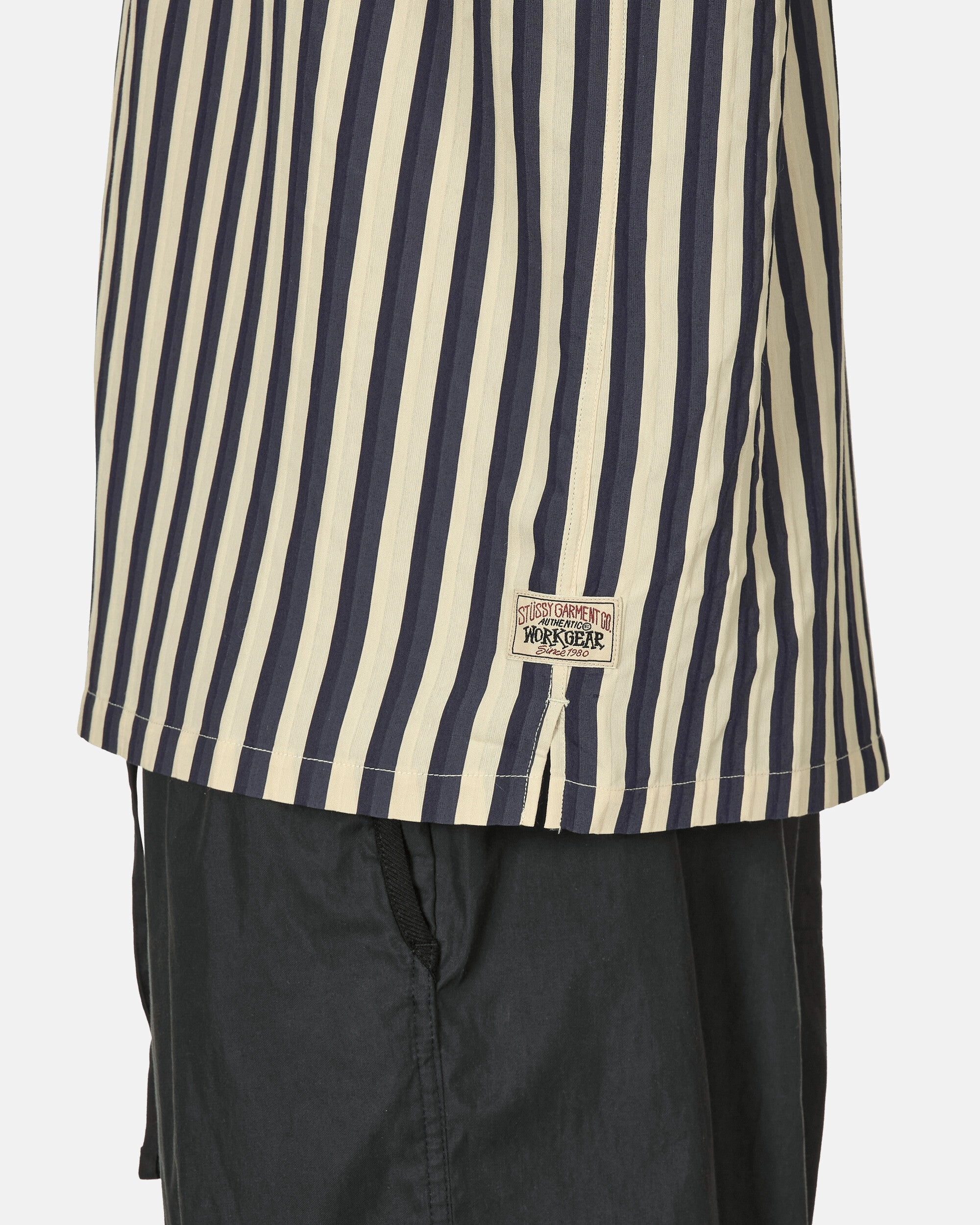Flat Bottom Stripe Shirt Navy