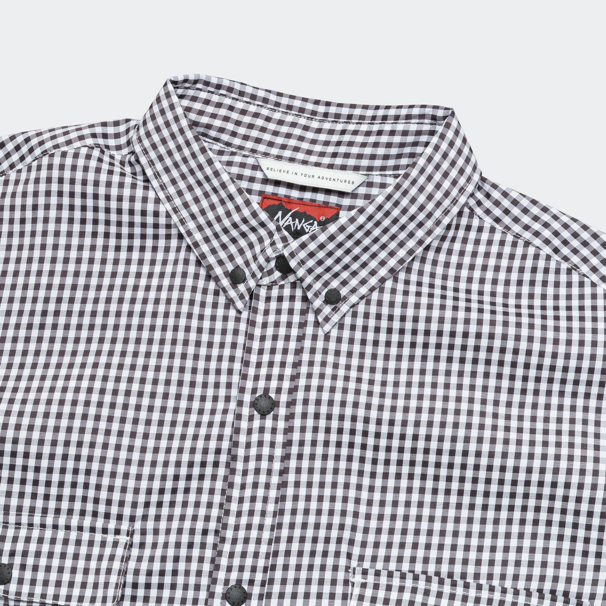 Gingham Check Camp Shirt - Black